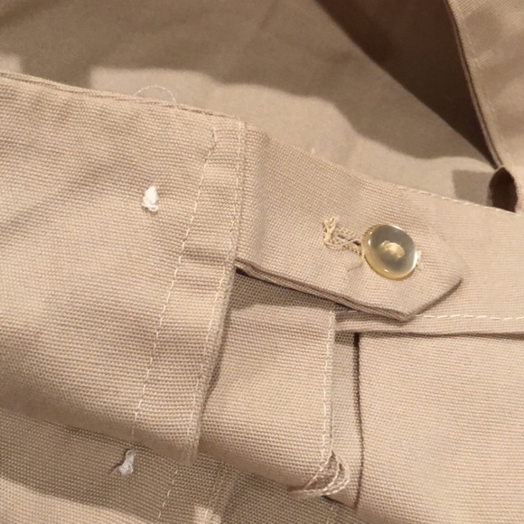 Vintage 1970’s Button Front‎ pleated Mini Skirt Khaki Beige with belt loops - Picture 7 of 16